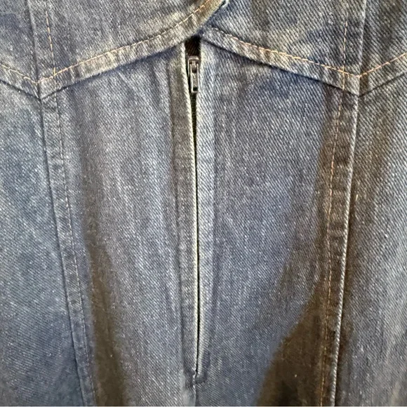 Mizz Lizz Vintage Women’s Chic Denim Culotte Jumpsuit w by sz 7/8 - Picture 7 of 13